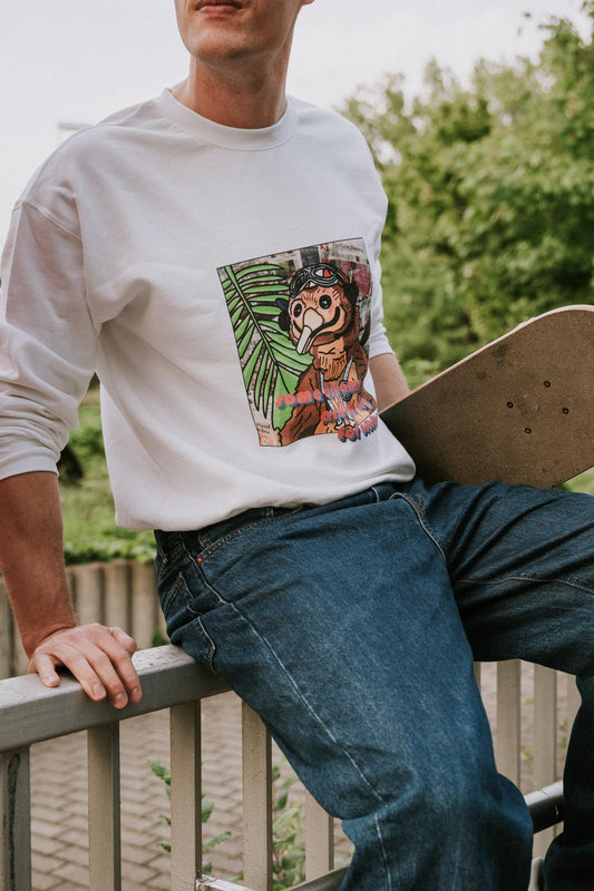 Kiwi Dreams: Klassischer Unisex Pullover