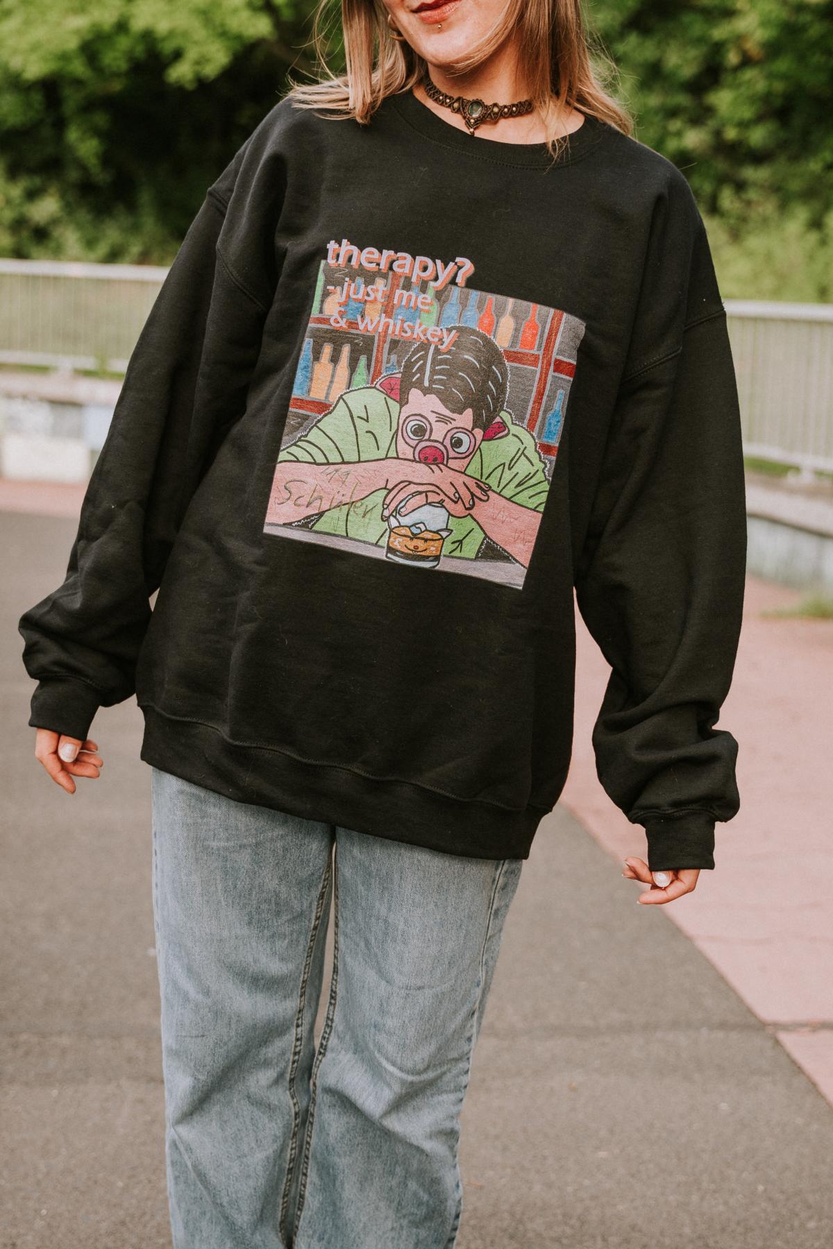 Therapie? Nur Ich & Whiskey – Klassischer Unisex Pullover